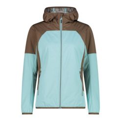 Kurtka damska CMP Vorina Jacket. Niebieskie kurtki sportowe damskie CMP, l, bez wzorów, z materiału, bez ramiączek, z kapturem, trekkingowe. Za 351.99 zł.