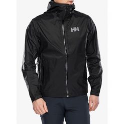 Kurtka przeciwdeszczowa męska Helly Hansen Loke Terra Jacket. Czarne kurtki męskie Helly Hansen, m, bez wzorów, sportowe, bez kaptura. Za 566.99 zł.