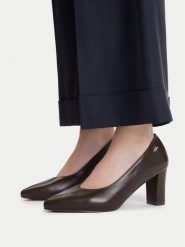 MEXX Czółenka EO-WS3990-01 Brązowy ciemny. Brązowe czółenka damskie Mexx, bez wzorów, ze skóry, bez obcasa, bez zapięcia. Za 299.99 zł.