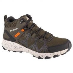 Buty trekkingowe męskie Columbia Peakfreak Ii Mid Outdry. Brązowe buty zimowe męskie Columbia, bez wzorów, z materiału, bez obcasa, bez zapięcia. Za 449.99 zł.