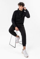 Dresowe spodnie N-PILO. Czarne spodnie sportowe męskie Volcano, m, bez wzorów, z bawełny. Za 139.99 zł.