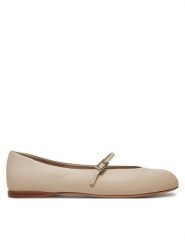 Max Mara Baleriny Mmballet 2514521171600 Beżowy. Brązowe balerinki damskie Max Mara, bez wzorów, ze skóry, bez obcasa, bez zapięcia. Za 1,489.00 zł.
