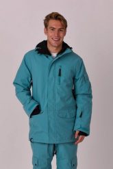 Kurtka Yeh Man Teal. Niebieskie kurtki męskie OOSC, xs, bez wzorów, z materiału, z kapturem, trekkingowe. Za 1,710.99 zł.