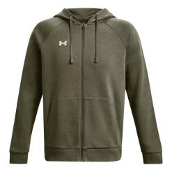 Męska Bluza Sportstyle Rival Fleece Z Pełnym Zamkiem Błyskawicznym. Zielone bluzy męskie Under Armour, m, bez wzorów, bez ramiączek, bez kaptura. Za 415.99 zł.