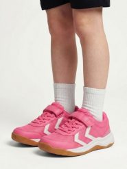 Buty halowe Hummel Multiplay Flex VC 2.0. Czerwone obuwie trekkingowe damskie Hummel, z materiału, bez zapięcia. Za 216.50 zł.