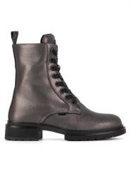 MEXX Botki MI001712343W Srebrny. Szare botki damskie Mexx, bez wzorów, z materiału, bez obcasa, na płaskiej podeszwie, bez zapięcia. Za 299.99 zł.