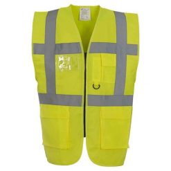 Kamizelka Odblaskowa Unisex Dla Dorosłych Z Recyklingu. Żółte koszulki sportowe damskie YOKO, xl, bez wzorów, bez ramiączek. Za 81.99 zł.