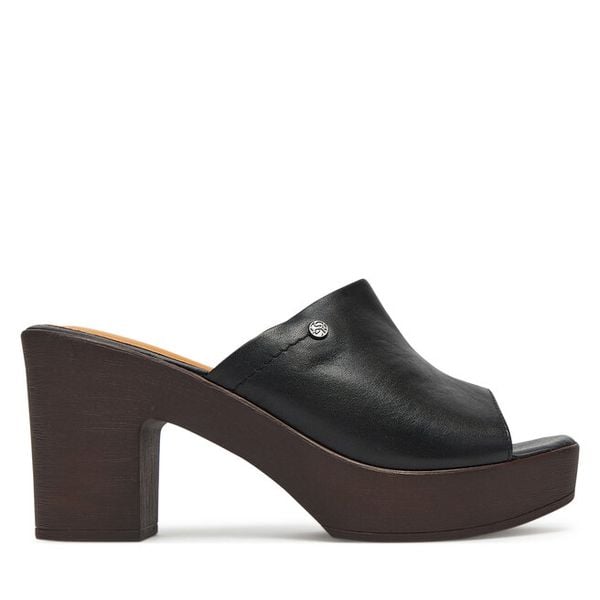 Klapki Lasocki. Czarne klapki damskie Lasocki, bez wzorów, bez obcasa, bez zapięcia. Za 169.99 zł.