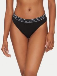 Lacoste Stringi 8F1342 Czarny. Czarne majtki damskie Lacoste, z bawełny. Za 59.99 zł.