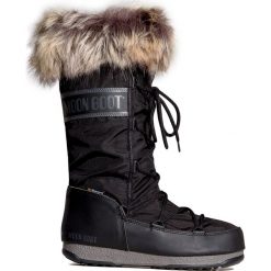 Buty MOON BOOT MONACO WP 2. Czarne obuwie trekkingowe damskie Moon Boot, z futra, bez zapięcia. Za 750.00 zł.