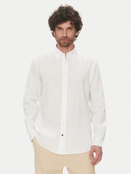 Hechter Paris Koszula 60356 151600 Biały Regular Fit. Białe koszule męskie Hechter Paris, m, bez wzorów, bez kołnierzyka, bez ramiączek. Za 239.99 zł.
