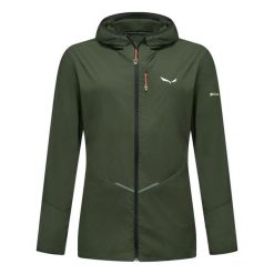 Damska kurtka wodoodporna Salewa Pedroc Wind HD Light. Zielone kurtki sportowe damskie Salewa, xl, bez wzorów, z materiału, bez ramiączek, trekkingowe. Za 529.25 zł.
