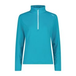 Kurtka polarowa damska z półzamkiem CMP. Niebieskie kurtki sportowe damskie CMP, l, bez wzorów, z materiału, bez ramiączek, bez kaptura, na fitness i siłownię. Za 250.90 zł.