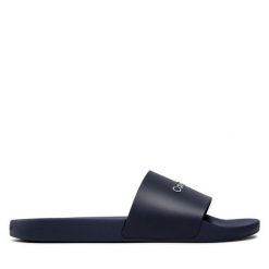 Klapki Calvin Klein Jeans. Niebieskie klapki męskie Calvin Klein Jeans, bez wzorów, z jeansu, bez zapięcia. Za 149.99 zł.