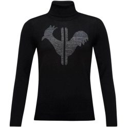 Damski sweter z golfem Rossignol Classic. Czarne swetry nierozpinane damskie Rossignol, na zimę, bez wzorów, sportowe, bez kołnierzyka, bez ramiączek. W wyprzedaży za 682.50 zł.