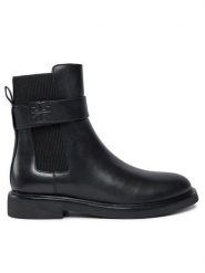 Tory Burch Sztyblety Double T Chelsea Boot 152831 Czarny. Czarne botki damskie Tory Burch, bez wzorów, ze skóry, bez obcasa, na płaskiej podeszwie, bez zapięcia. Za 2,519.00 zł.