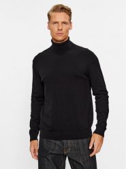 United Colors Of Benetton Golf 10CVU2519 Czarny Regular Fit. Czarne swetry męskie United Colors Of Benetton, m, bez wzorów, z bawełny, bez kołnierzyka, bez ramiączek. Za 129.99 zł.