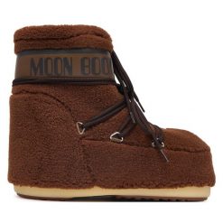 Śniegowce Moon Boot. Brązowe śniegowce damskie Moon Boot, bez zapięcia. Za 1,319.00 zł.
