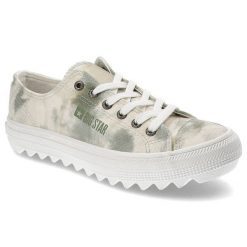 Zielone Trampki Big Star Modne Buty Damskie. Zielone trampki i tenisówki damskie BIG STAR, bez wzorów, z materiału, bez zapięcia. Za 149.00 zł.