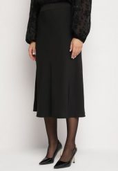 Czarna Klasyczna Spódnica o Rozkloszowanym Kroju Dorilda. Czarne spódnice damskie Born2be, do pracy, l, bez wzorów, biznesowe, midi, dopasowane. Za 69.99 zł.