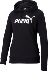 Puma Bluza damska Puma ESS Logo Hoodie TR czarna 586791 01 L. Czarne bluzy damskie Puma, l, bez wzorów, bez ramiączek, bez kaptura. Za 185.31 zł.