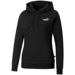 Bluza damska Puma ESS+ Embroidery Hoodie FL. Białe bluzy damskie Puma, l, bez wzorów, sportowe, bez ramiączek, bez kaptura. Za 234.78 zł.