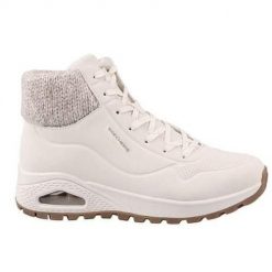 Buty do chodzenia damskie Skechers Uno Rugged Darling. Białe obuwie sportowe damskie Skechers, bez wzorów, z materiału, bez zapięcia, trekkingowe. Za 449.00 zł.