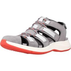 Sandały CLARKS SOLAN SAIL COMBI Szary. Szare sandały damskie Clarks, bez wzorów, ze skóry, bez obcasa, bez zapięcia. Za 213.99 zł.