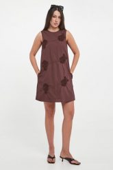 Sukienka mini Barca MARELLA. Sukienki damskie Marella, bez wzorów, bez kołnierzyka, bez ramiączek, mini. Za 1,249.00 zł.