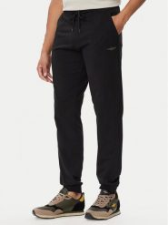 Aeronautica Militare Spodnie dresowe 262PF0872UF00459 Czarny Regular Fit. Czarne spodnie materiałowe męskie Aeronautica Militare, bez wzorów, z dresówki. Za 394.99 zł.