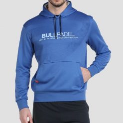 Bluza do padla z kapturem męska Bullpadel Grelo. Niebieskie bluzy męskie bullpadel, m, bez wzorów, z dzianiny, z kapturem. Za 239.99 zł.
