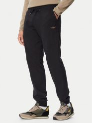 Aeronautica Militare Spodnie dresowe 262PF1008UF00662 Czarny Regular Fit. Czarne spodnie sportowe męskie Aeronautica Militare, m, bez wzorów, z bawełny. Za 394.99 zł.