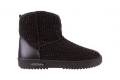 Śniegowce Bayla-161 7063 Czarne, Skóra naturalna zamszowa - 36. Czarne śniegowce damskie Bayla, z materiału, bez zapięcia. W wyprzedaży za 134.10 zł.