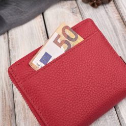 Paolo Peruzzi Portfel damski skórzany głęboka czerwień RFID T-139-RD. Czerwone portfele damskie Paolo Peruzzi. Za 124.45 zł.