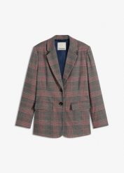 Żakiet oversize. Brązowe marynarki i żakiety damskie bonprix, bez wzorów, bez kołnierzyka, bez ramiączek. Za 219.99 zł.