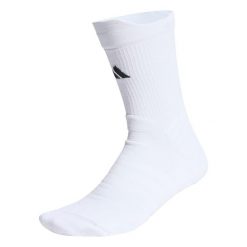 Skarpety Tennis Crew Socks Cushioned, 1 Para W Opakowaniu. Białe skarpetki damskie Adidas, bez wzorów. Za 79.95 zł.