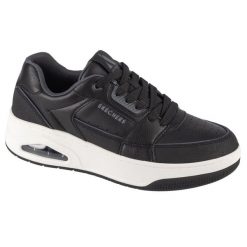 Buty sportowe Sneakersy męskie, Uno Court - Low-Post. Czarne buty sportowe męskie Skechers, bez wzorów, z materiału, bez zapięcia, trekkingowe. Za 299.99 zł.