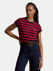 Polo Ralph Lauren T-Shirt 211B17779001 Niebieski Regular Fit. Niebieskie t-shirty damskie Polo Ralph Lauren, xs, bez wzorów, z bawełny, bez kołnierzyka, bez ramiączek. Za 399.99 zł.