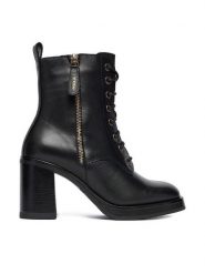 MEXX Trzewiki CEO-MX/039C-RST Czarny. Czarne botki damskie Mexx, bez wzorów, ze skóry, bez obcasa, na słupku, bez zapięcia. Za 259.99 zł.