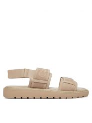 Calvin Klein Sandały Sq Molded Sandal Webb HW0HW02872 Beżowy. Brązowe sandały damskie Calvin Klein, bez wzorów, z materiału, bez obcasa, na płaskiej podeszwie, bez zapięcia. Za 409.99 zł.