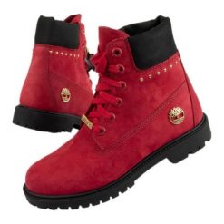 Buty trekkingowe Timberland TB0A2MBU-F41 czerwone. Czerwone obuwie trekkingowe damskie z materiału, bez zapięcia. Za 978.14 zł.