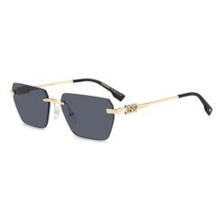 Okulary przeciwsłoneczne DSQUARED2 D2 0102/S 807 dla mężczyzn, rozmiar 58 mm. Czarne okulary przeciwsłoneczne damskie DSQUARED, prostokątne. Za 1,098.40 zł.