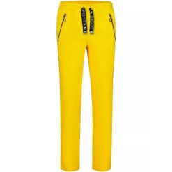 Spodnie dresowe Luhta Jantoniemi - żółte. Żółte spodnie dresowe damskie Luhta, bez wzorów, z dresówki, sportowe. Za 369.00 zł.