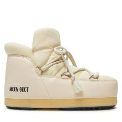 Śniegowce Moon Boot. Brązowe śniegowce damskie Moon Boot, z nylonu, bez zapięcia. Za 649.99 zł.