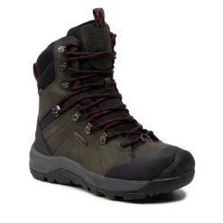 Trekkingi Keen. Zielone botki męskie Keen, bez wzorów, z polaru, sportowe, bez obcasa, bez zapięcia. Za 719.99 zł.