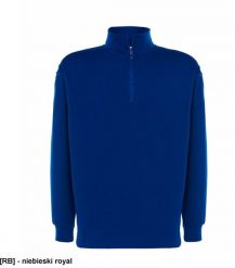 JHK - Bluza dresowa z krótkim zamkiem niebieski royal M. Niebieskie bluzy męskie JHK, m, bez wzorów, z dresówki, bez ramiączek, bez kaptura. Za 62.36 zł.
