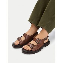 Sandały G-Star. Brązowe sandały damskie G-Star, bez wzorów, bez obcasa, na płaskiej podeszwie, bez zapięcia. Za 173.99 zł.