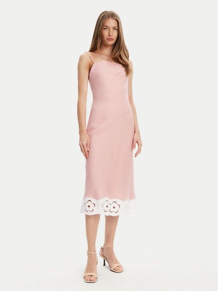 STAUD Sukienka letnia Palo R25S2283LN Różowy Regular Fit. Czerwone sukienki damskie STAUD, na lato, s, bez wzorów, z wiskozy, bez kołnierzyka, bez ramiączek. Za 1,539.00 zł.