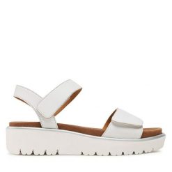 Sandały Ara. Białe sandały damskie Ara, bez wzorów, bez obcasa, na koturnie, bez zapięcia. Za 399.99 zł.