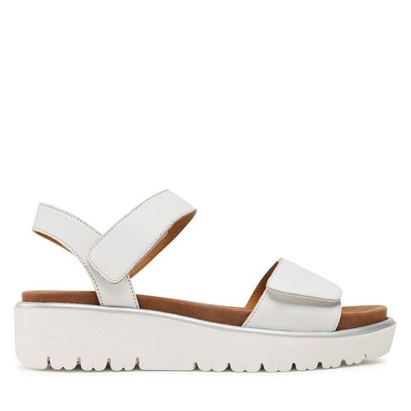 Sandały Ara. Białe sandały damskie Ara, bez wzorów, bez obcasa, na koturnie, bez zapięcia. Za 359.99 zł.